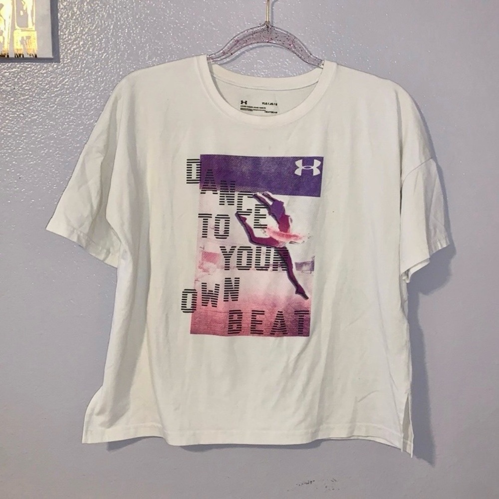 Under Armour Loose Fit dance to your own beat ballet Youth L Athletic Crop Top
